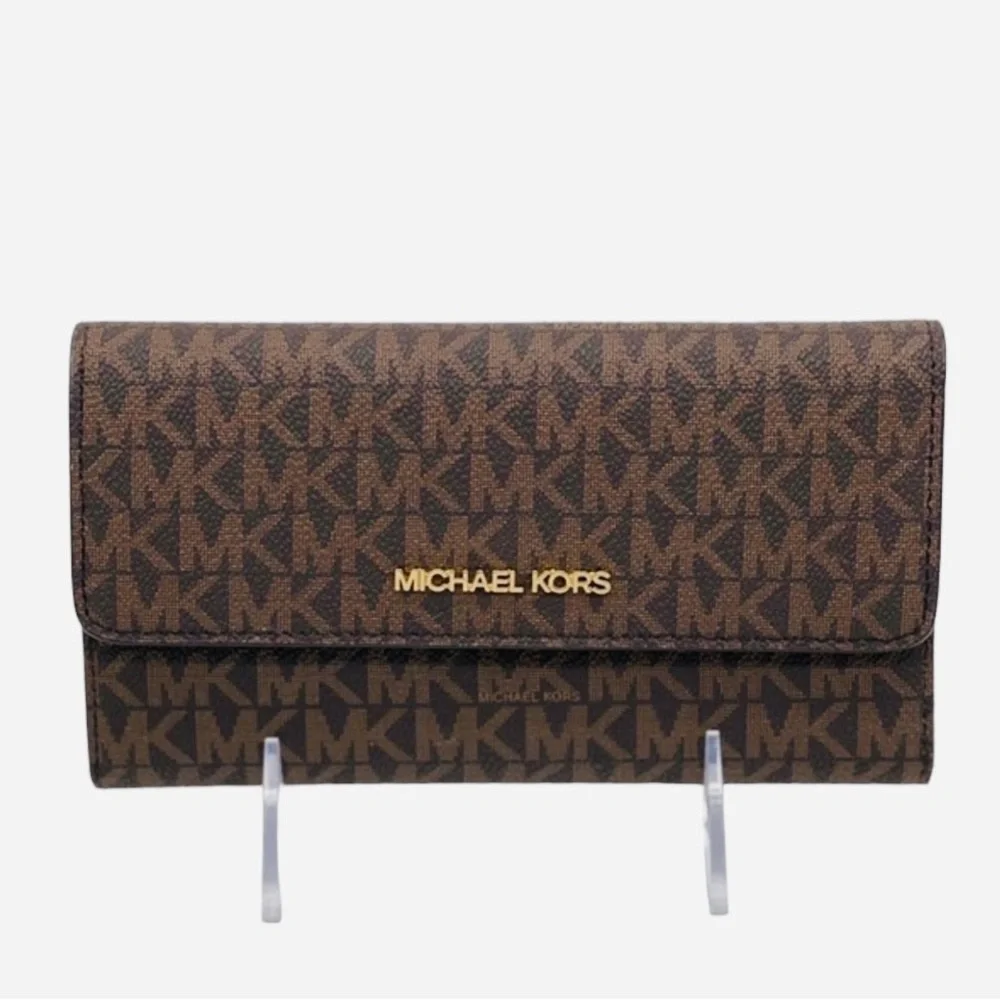Michael Kors- Brown Travel Trifold Wallet